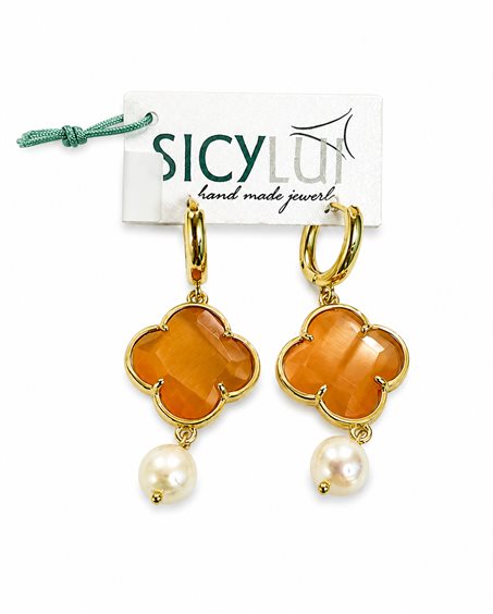 Boucles d'oreilles Sicylui Femme in Pierres semi-précieuses ART1478OR11+PE - ART1478OR11+PE